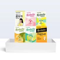 Teazen Kombucha Best 10 Sticks x 6 Box Mix (60 Sticks), Korea Kombucha yellow