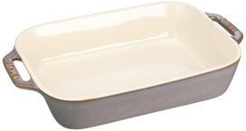 staub Indas Antikvarinis Pilkas 27 x Keraminis Gratinavimo Indas Atsparus Orkaitės Mikrobangų Krosnelės Karščiui Japoniškas Indas  Stačiakampis 20cm  [Autorizuotas Produktas] 40511-884 white