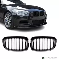 Priekinės Grotelės, komplektas skirtas BMW F20 / F21 (11-15) PRE-LCI, juodos blizgios