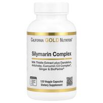 Silymarin Complex, Dandelion, Artichoke, Curcumin C3 Complex, Ginger and Milk Thistle Extract with Bioperine, 120 Veggie Caps