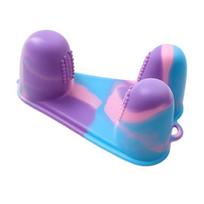 1/3Pcs Silicone Snack Clip Food Grade Chips Nuts Cookies Finger Clamp Dirty Hands Prevention Anti-Slip Food Picking Three Finger Cot pink