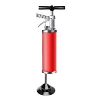 Stainless Steel High-Pressure Drain Blaster raudona