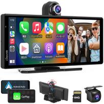 Nešiojamas navigacijos ekranas Carpuride Android Car Android balsu Priekinis ir galinis automatinis apšvietimas YouTube TF kortelė 9,3 colio sistema, garsas, CarPlay,