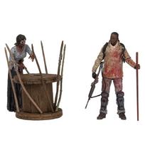 The Walking Dead 7  Morganas su smeigtuku pervertas zombis ir spąstai su smaigais figūrėlių rinkinys