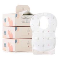 Aga-jjang disposable bibs for infants, carrot rabbit, 60 pieces white