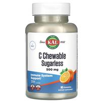 KAL, C chewable sugar-free, orange, 500mg, 60 chewable tablets