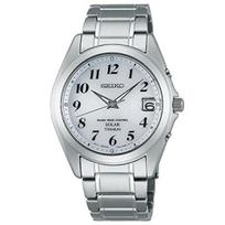 [Seiko Laikrodis] Laikrodis Seiko Selection Titano Saulės Energija Radijo Bangos Baltas Ciferblatas SBTM223 Vyriškas Sidabrinis