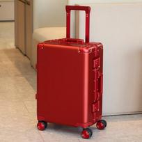 Xiaoyan Mirror Finish Silent Spinner Luggage 26 inch red