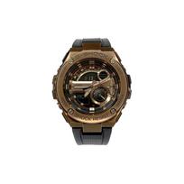 Casio G-STEEL serija-diskinis dvigubas ekranas G-SHOCK sluoksniuota apsauginė konstrukcija mechaninio stiliaus laikrodis mechaninis judėjimas dervos dirželis GST-210B-4A auksas