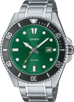 Casio Duro MDV-107D-3A2V Men's Analog Dive Watch Green Dial Stainless Steel 200m black