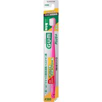 Sunstar GUM. Gum Plus Dantų šepetėlis 4 eilių itin kompaktiškas #366 Minkštas Periodontito dantų šepetėliai Naudokite šerelių galiuką švelniai sekite bo
