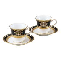 Noritake Amerikietiškas puodelis su lėkštute 220cc Evening Majesty 2 Kaulinis porcelianas & (Porų rinkinys) P59589/4818 white