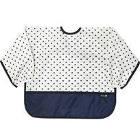 Pli? color matching waterproof long-sleeved bib, 33 cream heart, 1 piece, 1 piece white