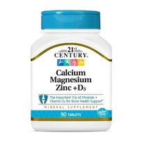Calcium Magnesium Zinc + Vitamin D3, 90 Tablets