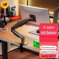 NB Ergonomic F80 Gas Spring Desk Monitor Mount red