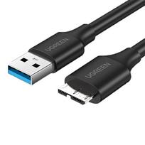 Ugreen US130 Micro USB 3.0 išorinio kietojo disko kabelis black