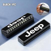 One-Click Hid Car Temporary Parking Card Phone Number Hideable Plate For Jeep Cherokee Patriot Liberty Wrangler JK JL Commander gray