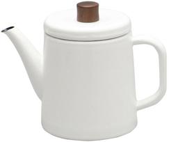 Noda emalio virdulys 1,5 l emalio Portica emalio puodelis baltas pagamintas Japonijoje PTR-1.5K W white