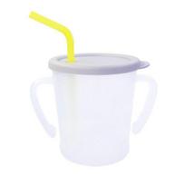 Agaphra Magic Straw Cup 300ml, 1 pack, gray white