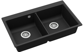 Virtuvės plautuvė HELIKA Magna SQM200-601W, juoda