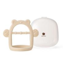 Green Finger domestic Bebegrow Bear wrist teether, single item, beige, 1 piece, Korean baby products white