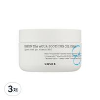 COSRX Hydrium Green Tea Aqua Soothing Gel Cream, 50ml, 3 packs white