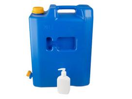 20 l vandens talpa su plastikiniu čiaupu + muilo arba dezinfekcinio skysčio dozatorius 1