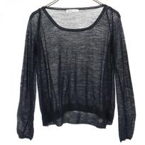 SEE BY CHLOE Long sleeve Alpaca Blend Sheer sweater USA 2 black knit Women Used gray
