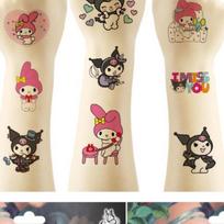 Tattoo stickers tattoo henna mask stickers boys and girls 5 types, 1 set, Sanrio 5 types set white