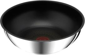 Tefal Pot with Removable Handle 26cm Deep Wok IH Compatible with Gas Fires No Harmful Substances such as PFOA Neo IH Stainless Steel Unlimited Wok sidabras