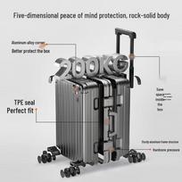 Joybuy Aluminum Frame 20-inch Hardside Carry-On Luggage 20-inch Carry-On gray