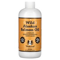 iHerb Laukinio Aliaskos lašišų aliejus visoms amžiaus grupėms, skanus lašišos skonio, 473 ml (16 fl uncijos) 473ml - 1 ea orange