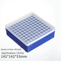 Centrifugavimo mėgintuvėlių dėžutė su dangteliu - Tinka 0,2/0,5/1,5/2/5 ml mėgintuvėliams, 50/72/96/100 vietų, suderinama su ledu white