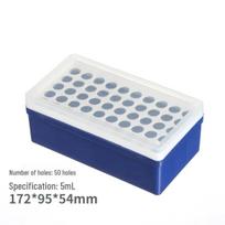 Centrifugavimo mėgintuvėlių dėžutė su dangteliu - Tinka 0,2/0,5/1,5/2/5 ml mėgintuvėliams, 50/72/96/100 vietų, suderinama su ledu white