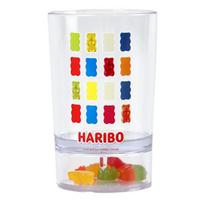 Haribo Auksinis meškiukas permatoma stiklinė 200ml, 6 spalvos, Populiarios Korėjietiškos tėvystės prekės Pattern white