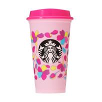 STARBUCKS Starbucks SAKURA2024 Keičiantis spalvą daugkartinis puodelis 473ml Termosas Kavos Starbucks Sakura Sakura Daugkartinis puodelis Miela Gimtadienio Dovana 2024 rožinė