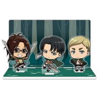 Attack on Titan Acrylic Diorama B [Levi, Erwin, Hange] gray