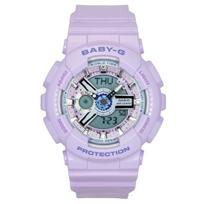 Casio Baby-G Analoginis Skaitmeninis Dervos Dirželis Violetinis Ciferblatas Kvarcinis BA-110MC-6A 100M Moteriškas Laikrodis violetinė