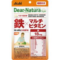 Asahi Dear-Natura Style Iron x Multivitamin 60 capsules Iron preparations Minerals Iron preparations 1 set