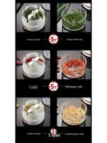 Zhaoran Mini Manual Garlic Chopper gray