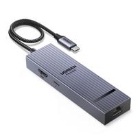 UGREEN Revodok 6 in HDMI Hub with USB C 100W PD Power Gigabit Compatible with iPhone and other host as well as and other HDMI devices USB-C Hub, 1, pilka spalva