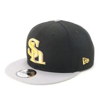 New Era 9FIFTY NPB Fukuoka SoftBank Hawks Adjustable Snapback Cap, Size M/L, Men & Women Unisex Japan Baseball Hat (950 NPB SOFHAW 25J) gray