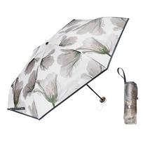 Waterfront Folding LICENSE Series Neo Mini Tulip A Beautiful Art of Mini Size Wind Umbrella,  memorif. Fold  Design, 51cm, Nature, + 15m/s Resistance, white