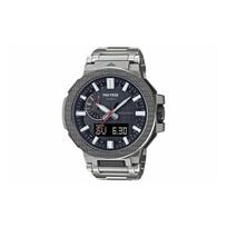Casio PRO TREK Series-Disc Dual Display Quartz Movement Titanium Strap Japanese and Korean Watch Men's Watch Black Dial PRX-8001YT-7JF juoda