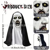 Halloween Horror Nun Mask - Conjuring 2 Ghost Face gray