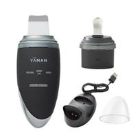 Ya-man Water Peeling Facial Device PSM160BAM Sonic Heat Pores Salon Black with Sticker gray