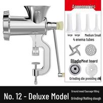 Manual Sausage Stuffer & Meat Grinder gray