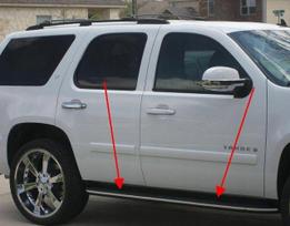 2007-2014 GMC YUKON YUKON XL - Chromuotos juostelės, chromuotos šoninės durys