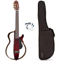 YAMAHA Silent Guitar Crimson Red Burst SLG200N CRB nailono stygos