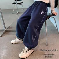 Hello Kitty Kuromi Collaboration Girls' Casual Jogger Pants 120 tamsiai mėlyna spalva